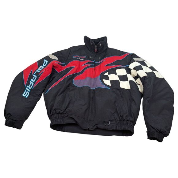 Polaris Extreme Racing Snowmobile Jacket Hein Gerike Mens L Checkered *READ - Picture 1 of 15